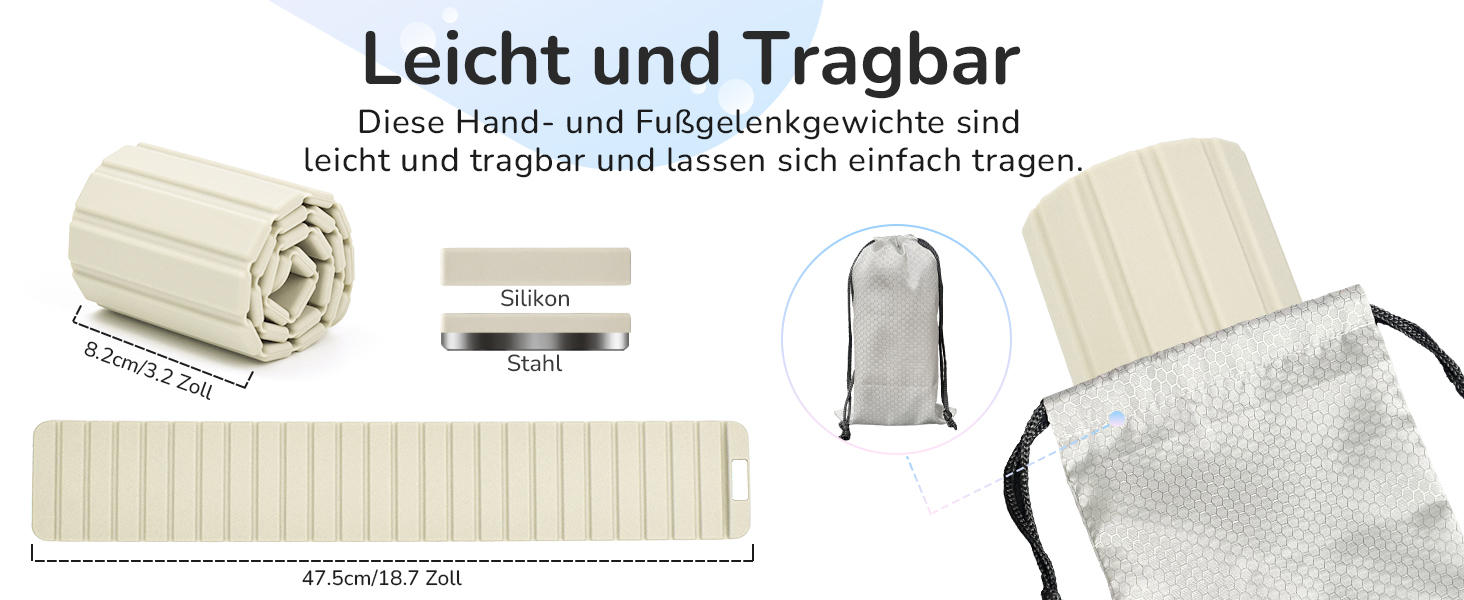Ваги для зап'ястя та щиколоток магнітні, 0.5KG/1KG, для йоги, пілатесу, плавання, фітнесу, сірий колір