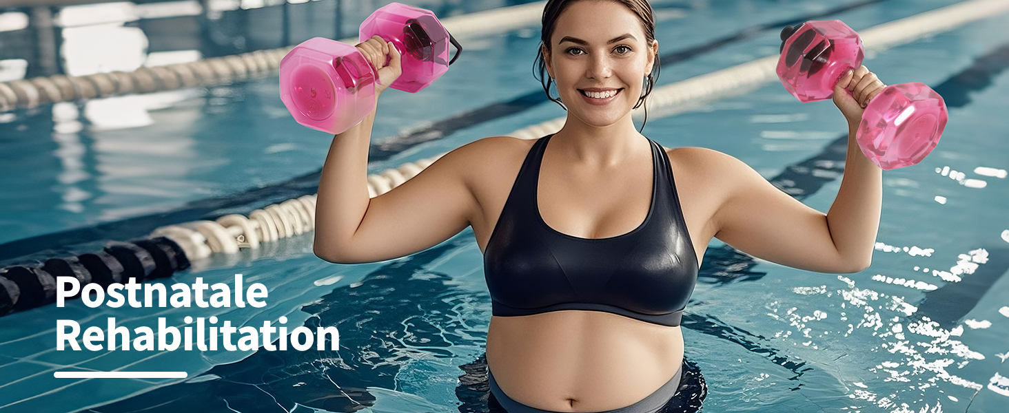 Вага для плавання Fstcrt, PE-вага для басейну, обладнання для аквааеробіки з неслизькою ручкою, для плавання, фітнесу у воді, акватерапії, блакитна