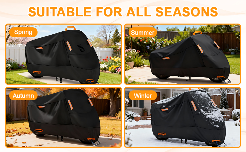 Водонепроникна мотоциклетна накривка Zorplex для захисту від пилу та сонця, 210D Oxford, до 245x105x125 см