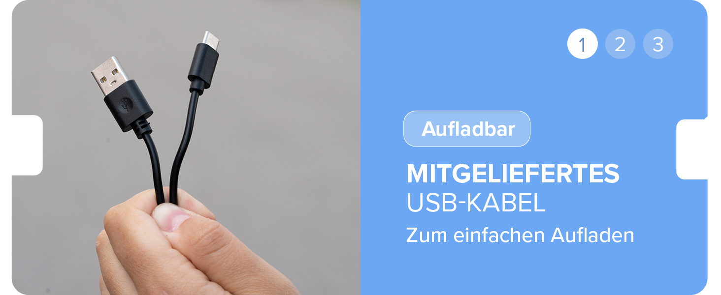 Набір велосипедних ліхтів BÜCHEL: LED, USB-C, 8 годин роботи, 4 режими, StVZO, монтаж без інструментів