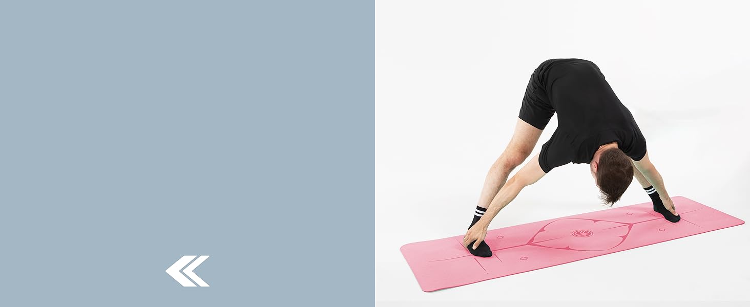 Килимок для йоги з нековзким покриттям, 8 мм, рожевий - для занять вдома та в студії