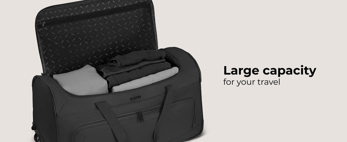 Велика дорожня сумка на колесах XXL 91 см, 128 л для чоловіків і жінок, Duffle Essentials
