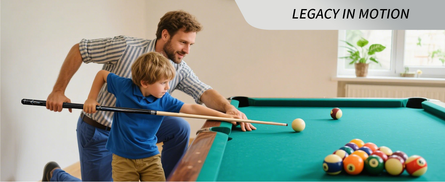 Більярдний кий Horse Billiard з наконечниками 13 мм, 147 см, 2 рукавички та 2 крейди, для дорослих, акорн/горіх, 540г