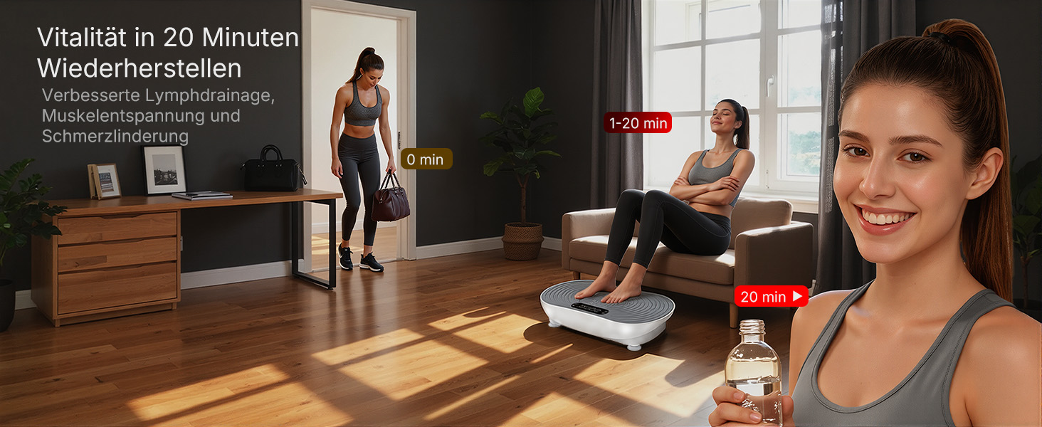 Вібраційна платформа MERACH для тренувань та формування тіла з Bluetooth, LED-екраном та регулюванням швидкості