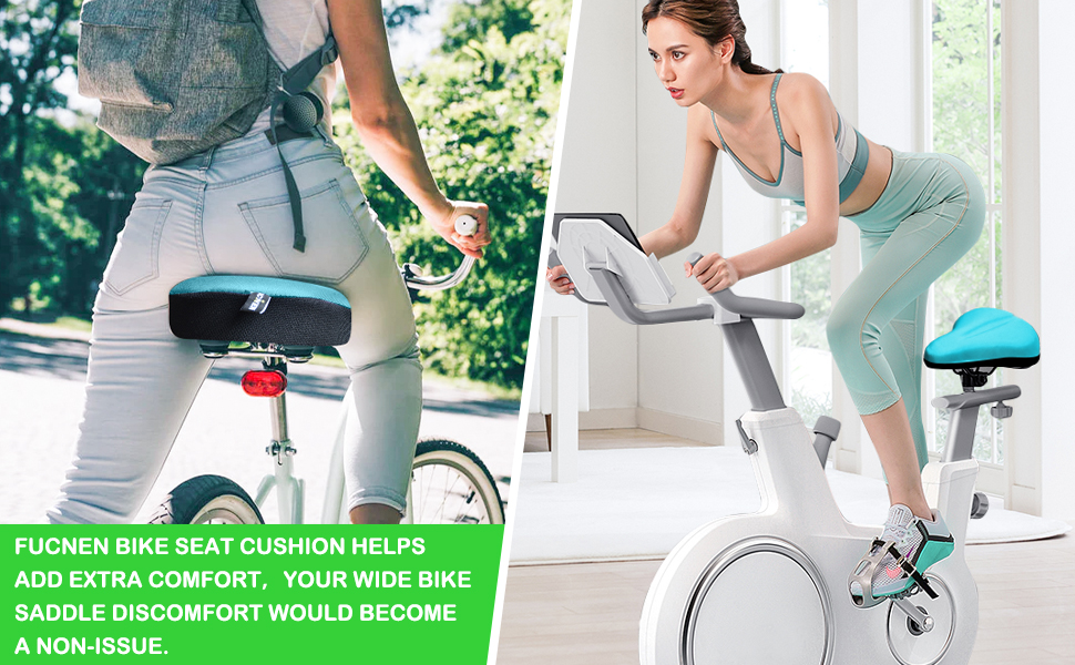 Покриття для велосипедного сидіння Sattelbezug, 27 x 25 см, широке, гелеве, для стаціонарних велосипедів, велотренажерів, спиннингу, з гелевою подушкою, м'яке, небесно-блакитне