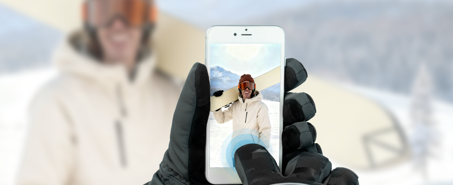 Обогріваючі рукавички Minthouz W11 для чоловіків та жінок, 7.4V, 3 режими нагріву, водонепроникні, з підтримкою сенсорного екрану, для роботи на вулиці, їзди на велосипеді, катання на лижах, XL