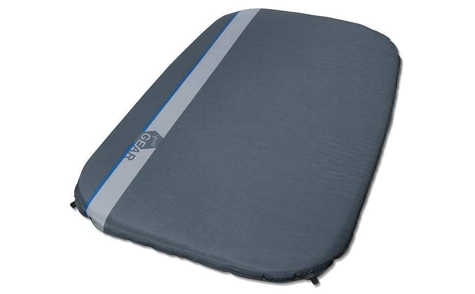 your GEAR ISO Duo Max - самонадувний килимок для двох осіб 198x130x7 см для кемпінгу, відпочинку на природі, гостьового ліжка. Водовідштовхувальний матрац.