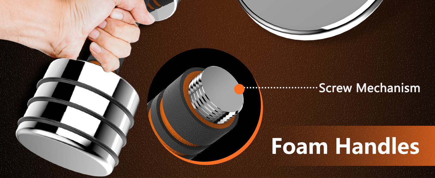 Регульовані гантелі Dskeuzeew: набір сталевих гантелей 5/7.5/10 кг з пінопластовими ручками для дому