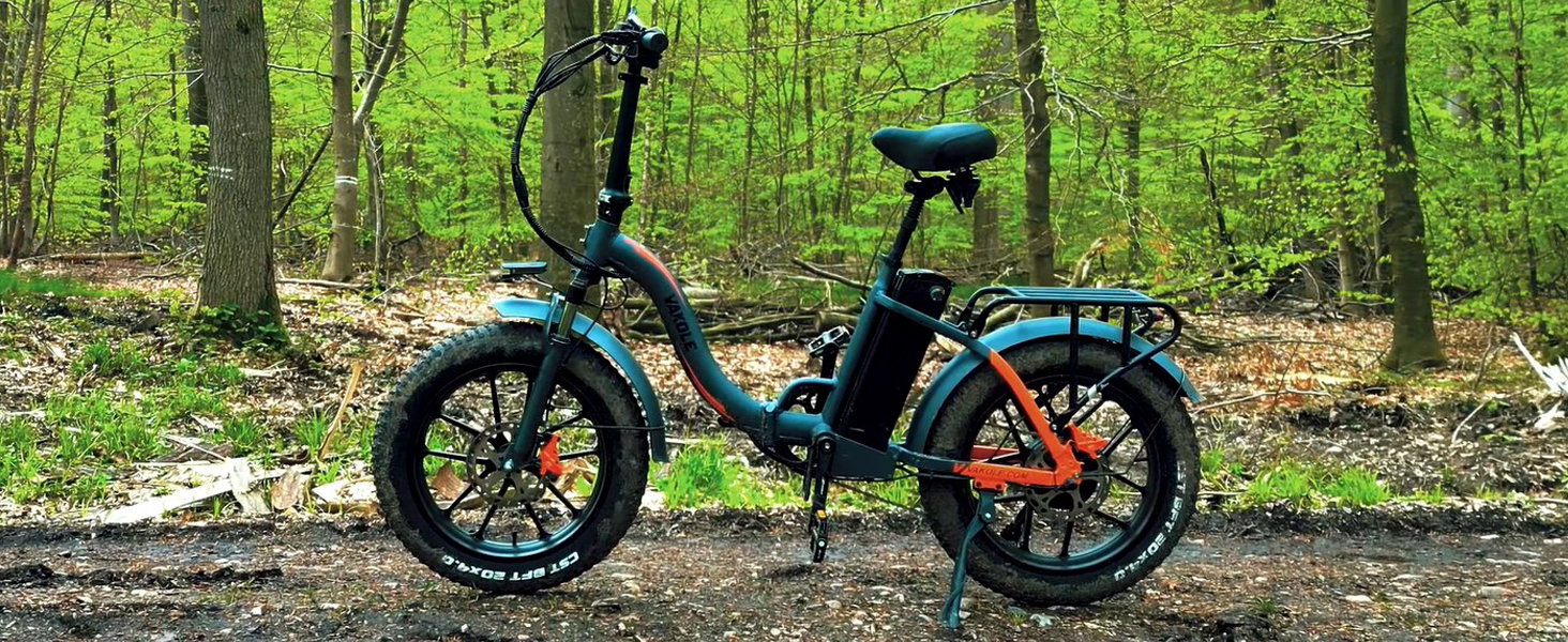 Електровелосипед  VAKOLE E-Bike 960Wh 48V, шина 20x4.0, кошик, додаток