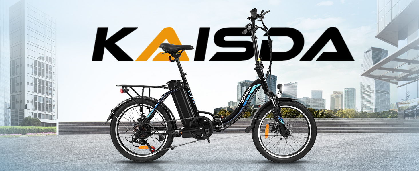 Велосипед KAISDA E-Bike 20 250W 36V 13Ah, 100 км, 7-шв., з кошиком (чорний)