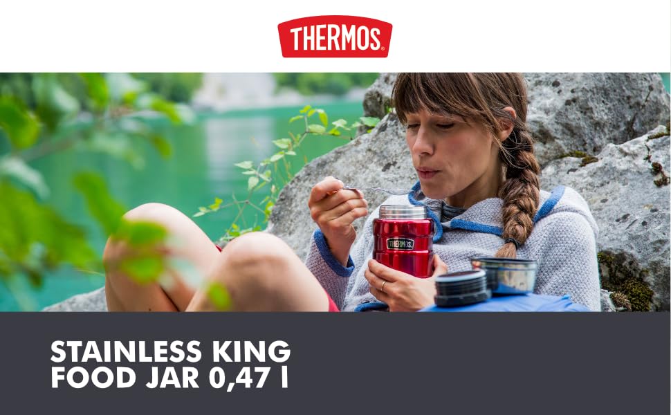 Термос STAINLESS KING із нержавіючої сталі, 0.47 л, колір Ice Grey Polished, для гарячих та холодних напоїв