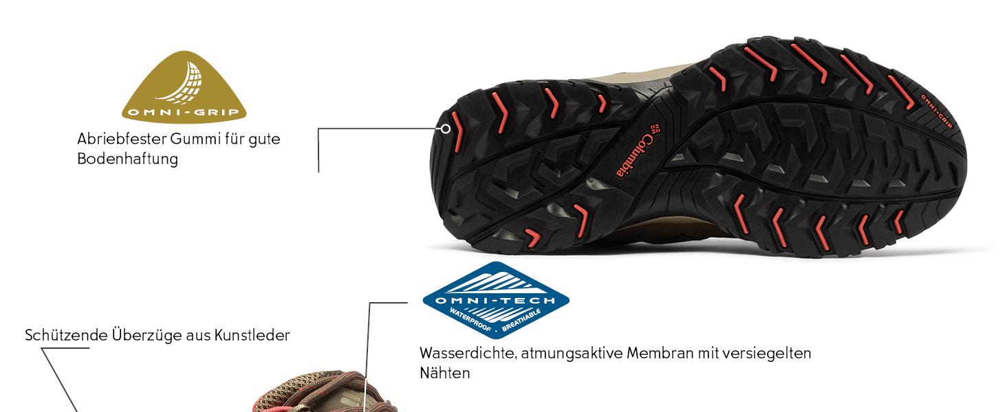 Черевики трекінгові жіночі Columbia Redmond III WP, водонепроникні, коричневі, 36 EU