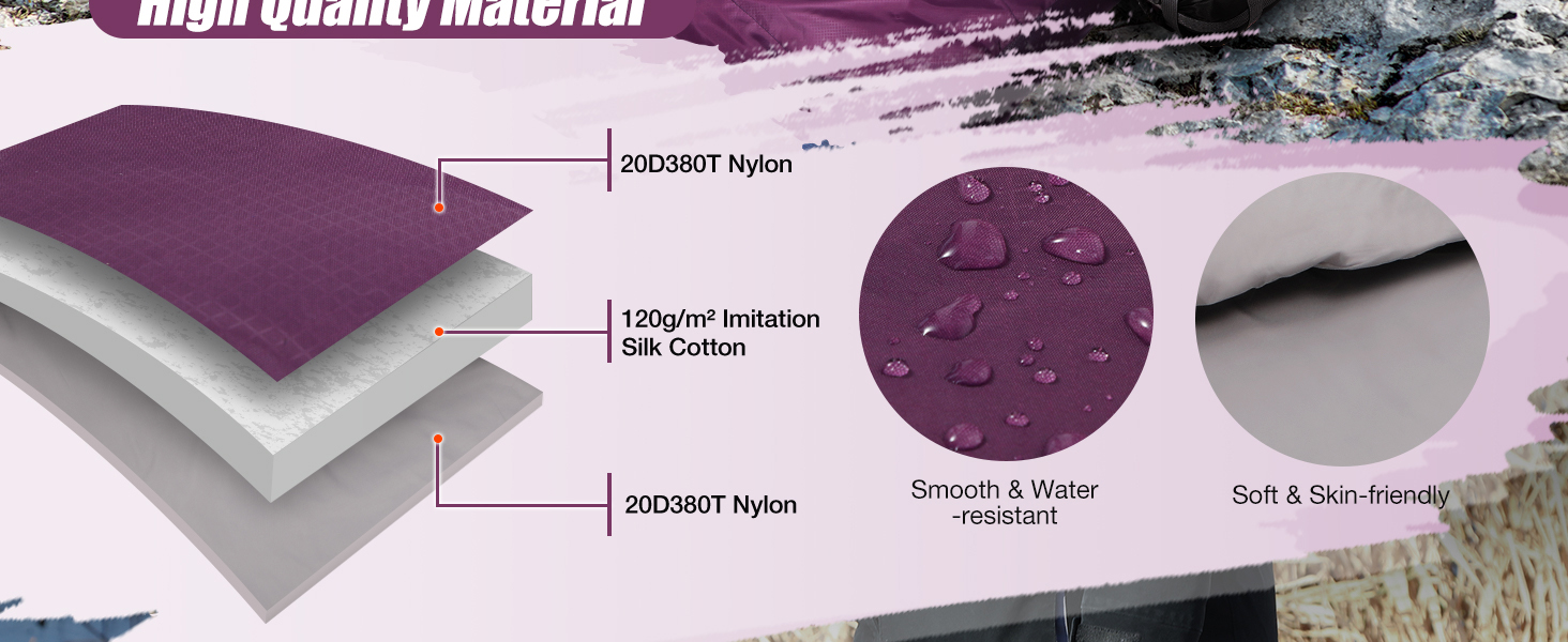 Спальний мішок REDCAMP XL з бавовни, теплий, знімний капюшон, фланелевий, компактний, 3-4 сезони, для дорослих та дітей, для відпочинку на природі, зимовий, риболовля, кемпінг, блакитний, 2lbs наповнювач (Lila з 1.5lbs наповнювачем)