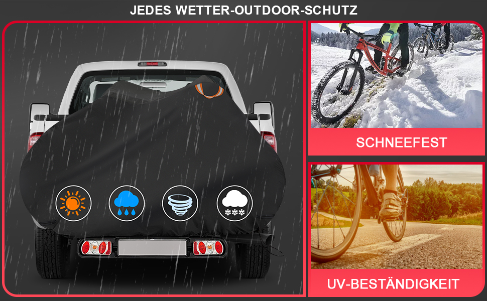 Чохол для велосипедів Zettum на 3 велосипеда - водовідштовхуючий, міцний, з PU покриттям. Ідеально для транспортування та зберігання на автокріпленні.