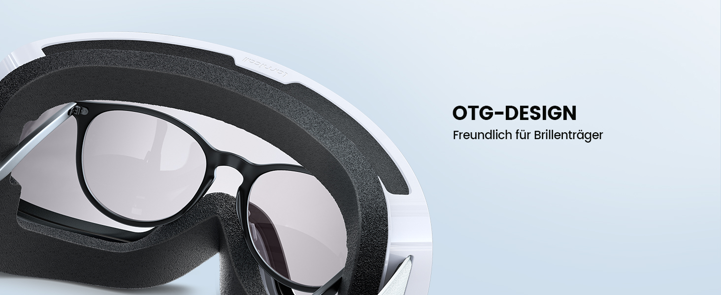 Ламмікал - Скі-маска для чоловіків та жінок, сноуборд маска з OTG - [Ultra HD, широке поле зору] - Анти-туманна скі маска для людей у окулярах, дзеркальна сноуборд маска, скі маска UV400 з захистом від відблисків (Покращена - біла рама - рожевий колір (VLT: 28%))