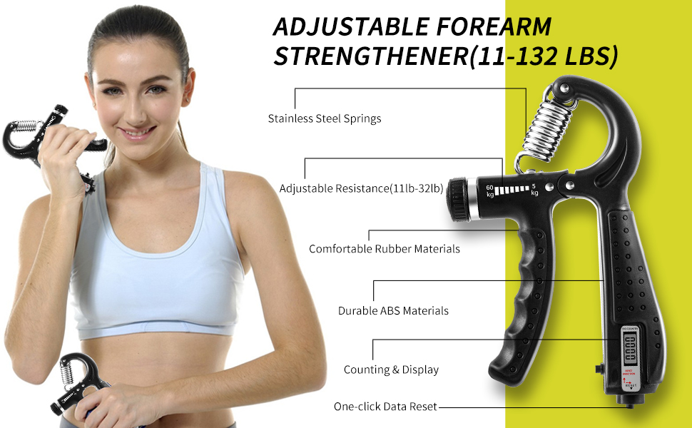 Набір для тренування сили хвата SOLUAME (7 шт.): підручники для пальців, м'ячик для стискання, кільце, регульовані підручники для підручників