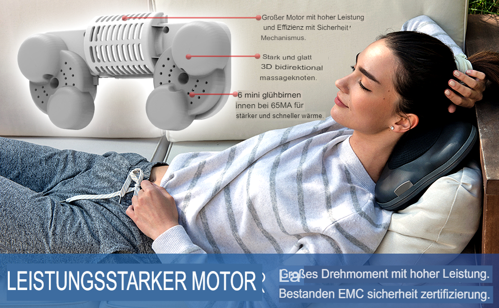 Масажер для спини та шиї Zyllion Shiatsu 3D – глибокий масаж м'язів для дому та авто (кабельне підключення, чорний)
