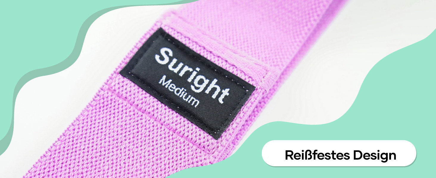 Фітнес-еластичні стрічки Suright: резистентні гумки для йоги, силових тренувань, ніг та сідниць. Набір для фітнесу (зелений, фіолетовий, чорний)