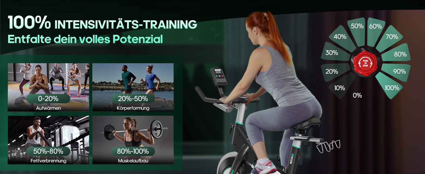 Ергометр DMASUN для дому з регульованим магнітним опором, стійкою для гантелей, важким маховиком, LCD-монітором, регульованою висотою, фітнес-велосипед до 180 кг, зелений [2026 Модель]