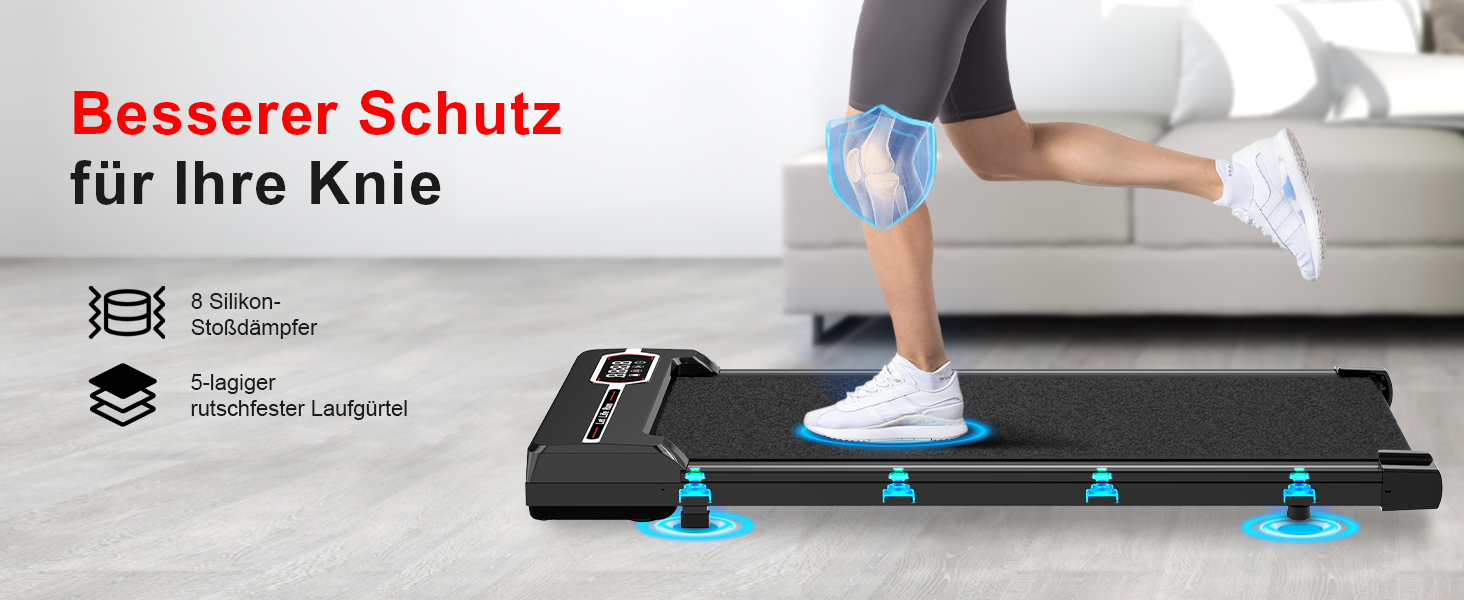 Walking Pad Laufpad - Біговий килимок для дому (Gehband Walkpad) чорного кольору