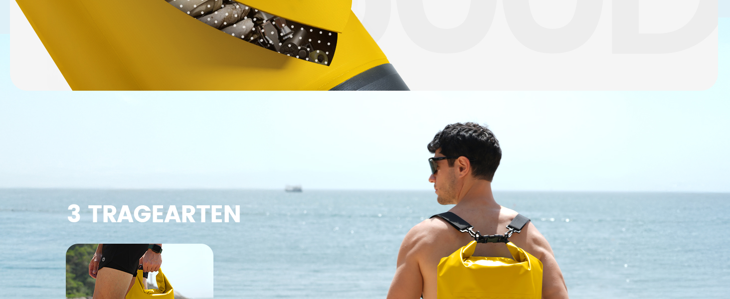 Водонепроникний рюкзак-сумка Lamicall Dry Bag 5/10/20/30/40L - міцний, стійкий до подряпин, для водного спорту, пляжу, подорожей