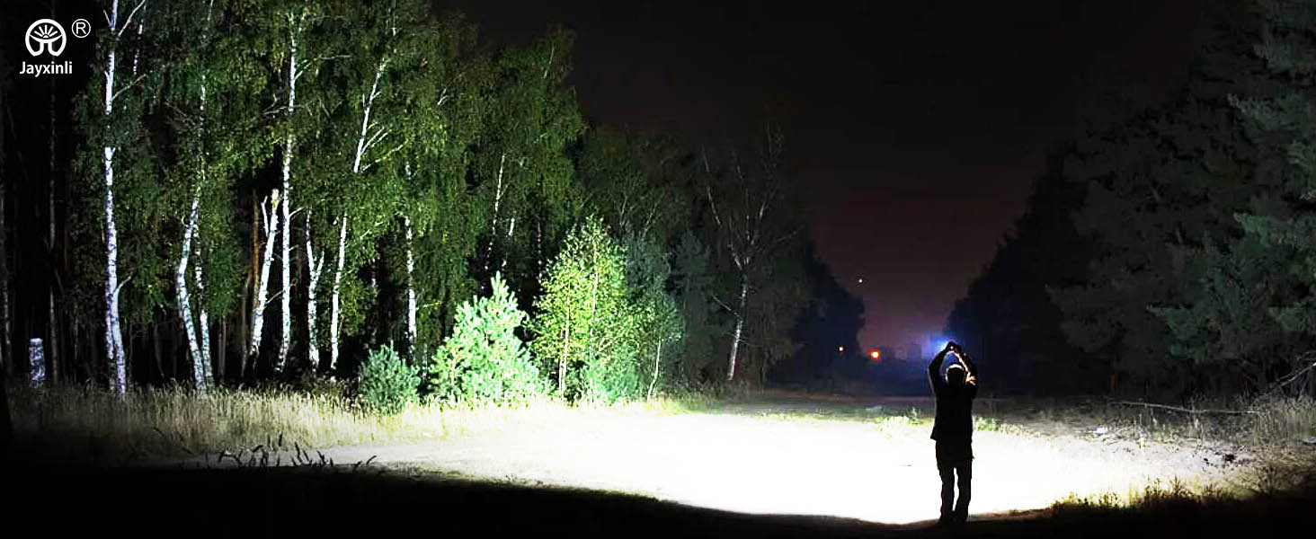 Ліхтар LED Jayxinli 1 000 000 люмен, надпотужний, водонепроникний IPX7, 5 режимів, Zoom, 5000 mAh, 50 Вт, для кемпінгу та активного відпочинку