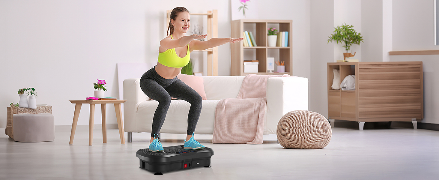 Платформа для вібраційного тренування Dripex, 3D, 99 рівнів, 5 програм, Bluetooth, стрічки, чорна