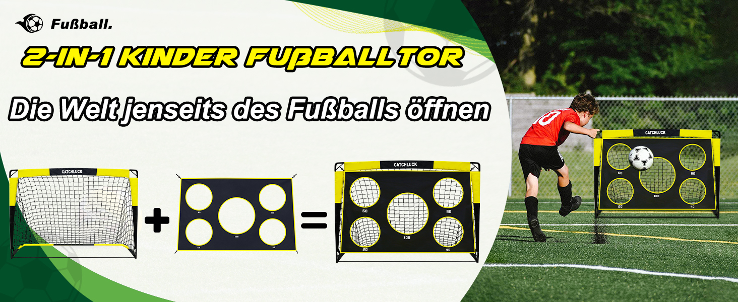 Дитячі футбольні ворота для саду 2 в 1 Pop Up, з лункою та сумкою, 120x90x90, жовтий