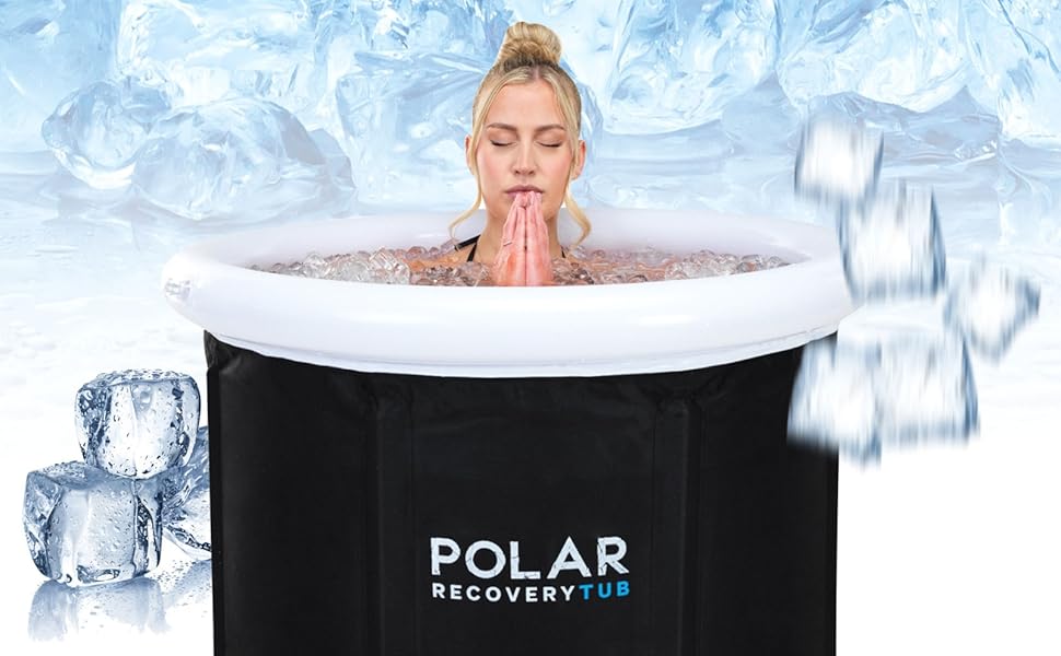 Екзотермальна ванна Polar Recovery Wanne 370L - портативна ванна для крижаної терапії та відновлення, чорна