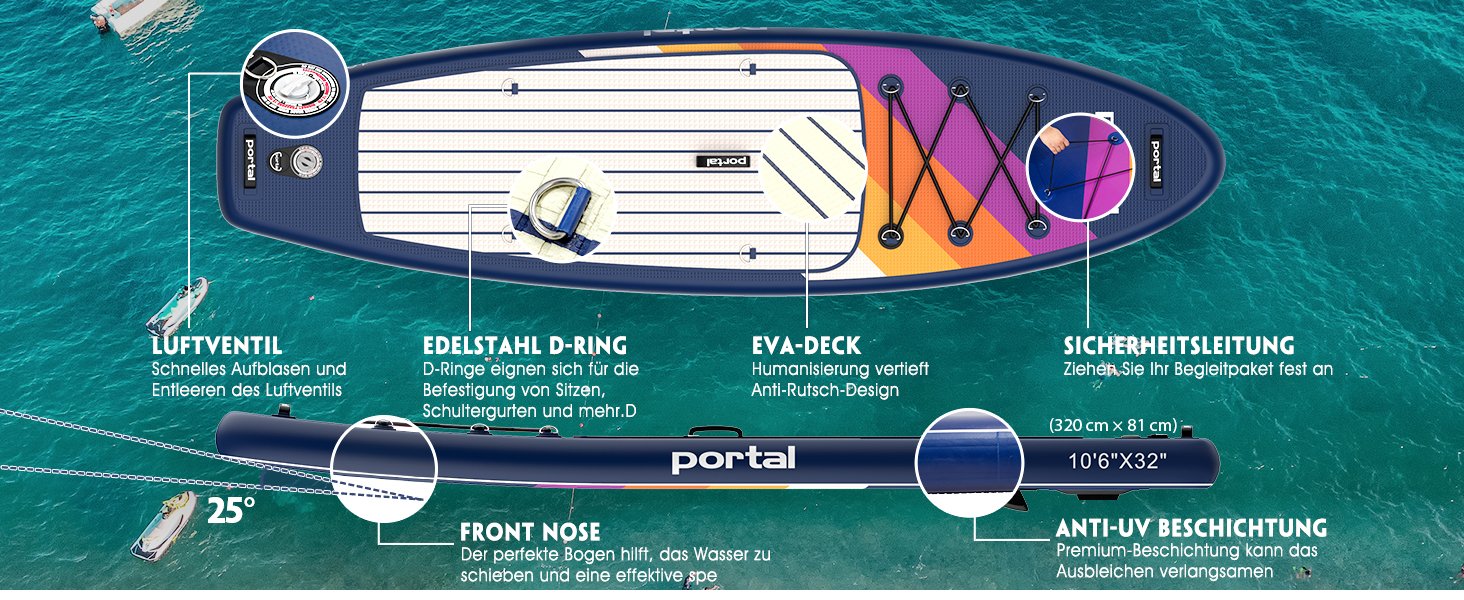 Надувний SUP-борд Portal Stand Up Paddle Board 10'6