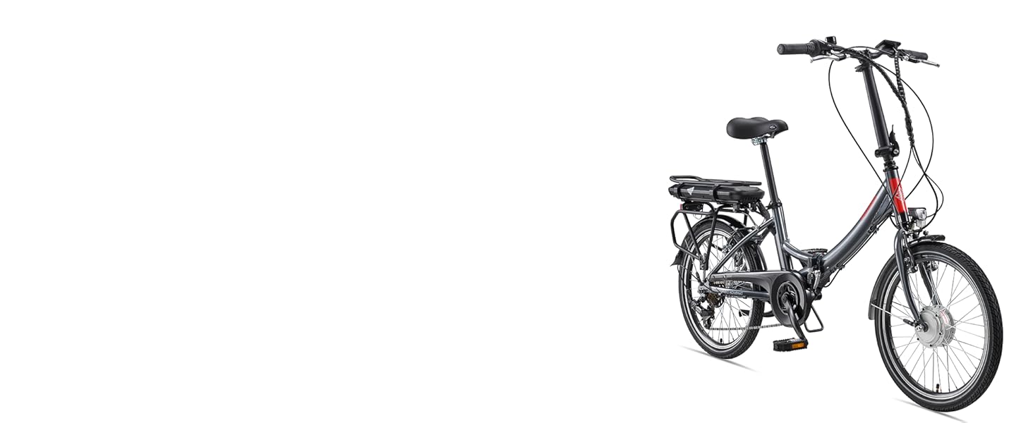 Велосипед складаний TELEFUNKEN E-Bike, Shimano, 250 Вт, 36 В, LED, 20