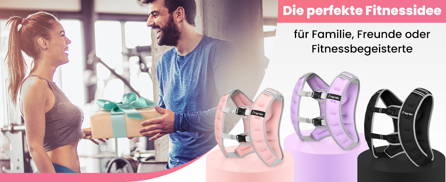 Вага для тренувань FraGraim, 6-16 кг з кишенею для телефону та світловідбиваючими смугами, для жінок та чоловіків. Ідеально для ходьби, силових тренувань, бігу, кардіо