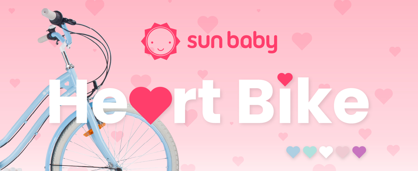 Дівчача дитяча велосипед Sun Baby 20 дюймів, серце, 6 швидкостей Shimano, для дівчаток 6-10 років, білий/золотий