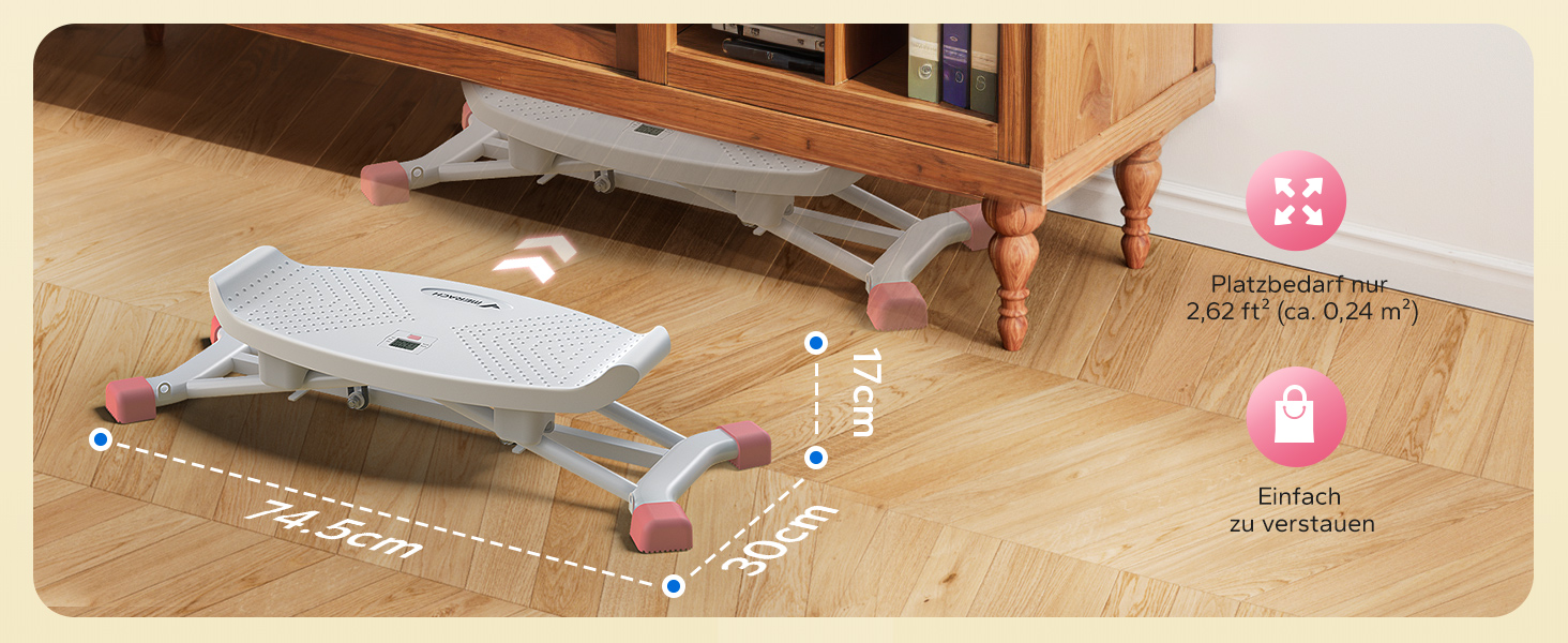 Баланс-борд MERACH для дорослих з дисплеєм, тренажер рівноваги з 2 еластичними стрічками, до 136 кг, для бокової мобільності, реабілітації та координації, для дому, білий