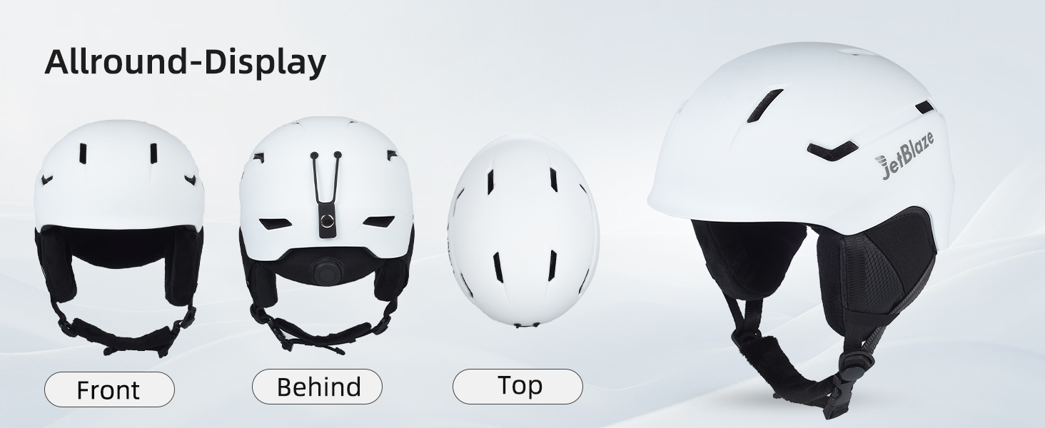 Шолом для сноуборду та лиж для чоловіків та жінок, дорослий, вентиляційні отвори, EPS-сердечник, розмір M (56-58 см), білий