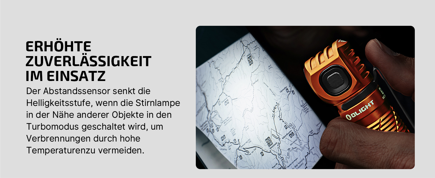 OLIGHT Perun 3 - LED налобний ліхтар, 3000 люмен, 7 режимів, сенсор, червоне світло, водонепроникний IP68, для кемпінгу, риболовлі, полювання (зелений)