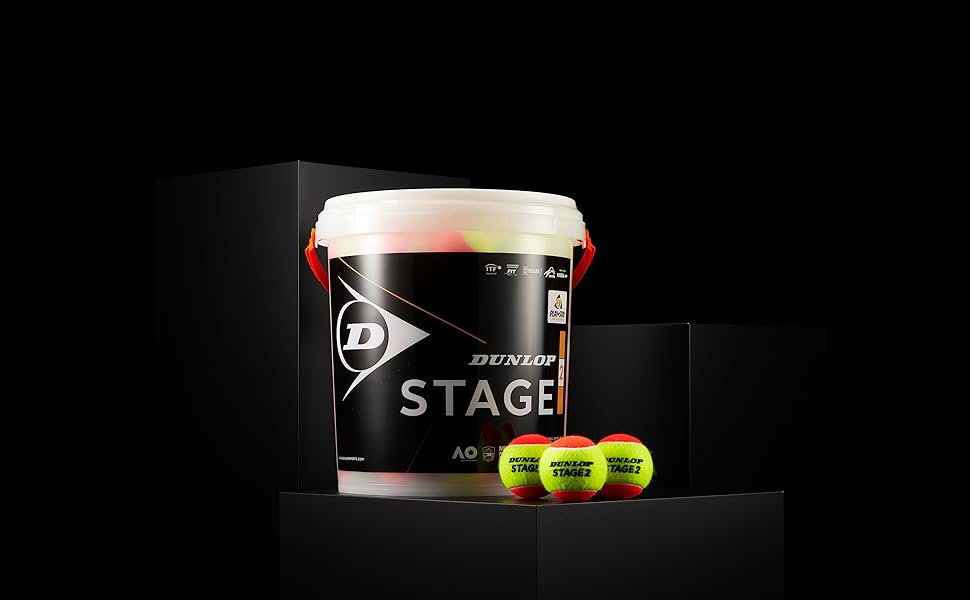 Тенісний м'яч Dunlop Stage 2 Orange - для дітей та початківців, 60 м'ячів