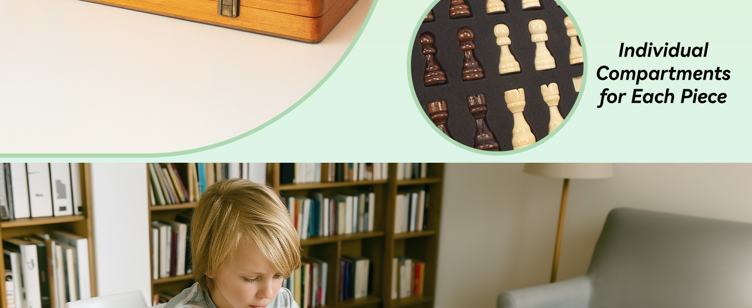 Шахи дерев'яні магнітні, 40x40 см, для дорослих та дітей, складне шахове поле, горіх та сосна, 2 в 1