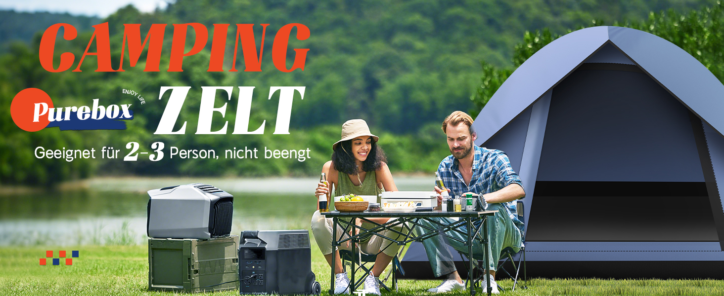 Намет для кемпінгу Zelt на 2-3 особи - ультралегкий, водонепроникний, куполоподібний, 4-сезонний, для трекінгу, сімейного відпочинку, фестивалів та подорожей