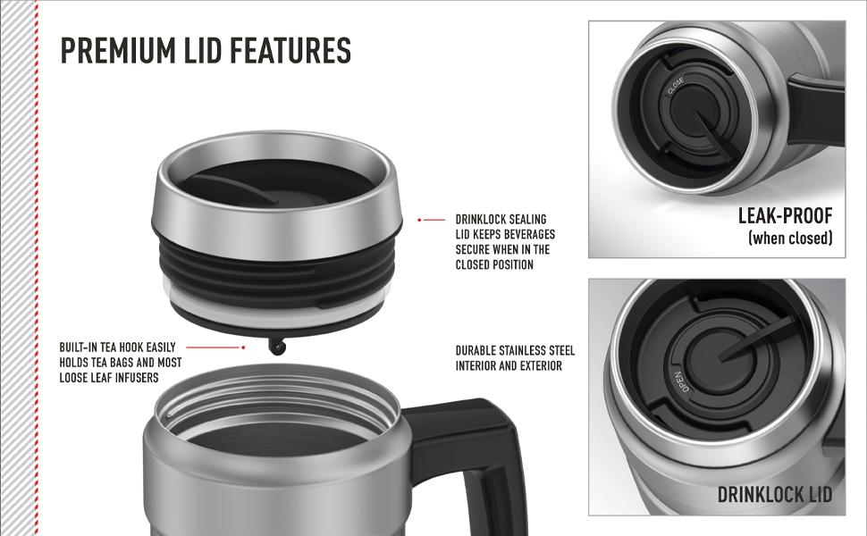 Термокружка Thermos Stainless King 473 мл, армійсько-зелена, нержавіюча сталь