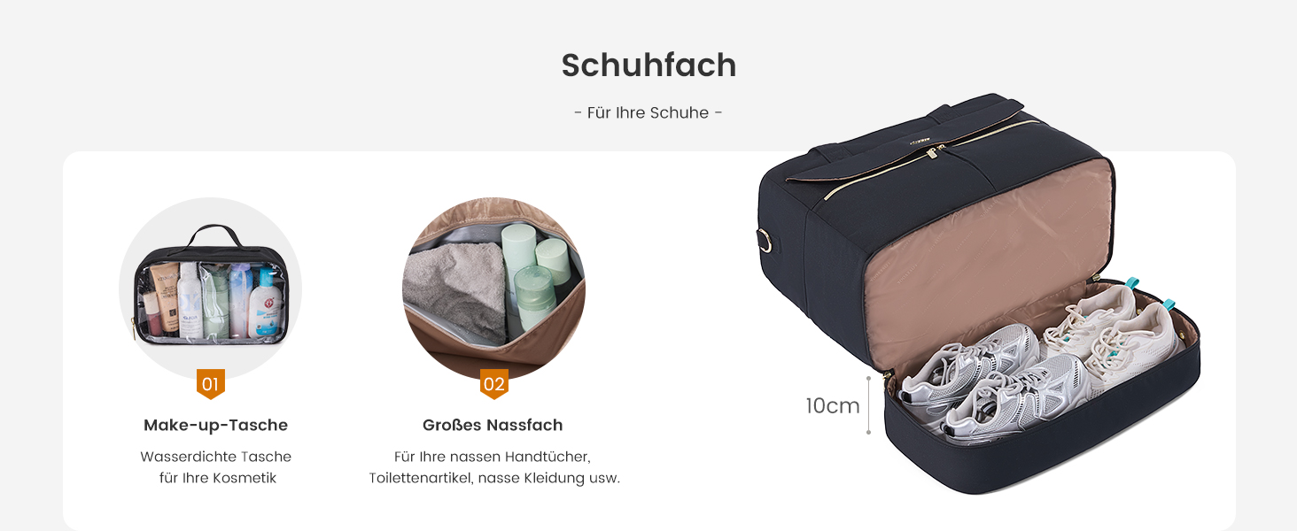 Сумка-мішок LOVEVOOK Weekender 45L для подорожей, спорт, клініки, пологового будинку. З відділенням для взуття та мокрих речей. Чорний+бежевий+коричневий.