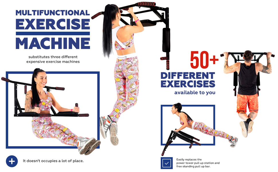 Кільцева штанга для підтягувань на стіну MAXSTRENGTH, турнік для дому, фітнес-обладнання