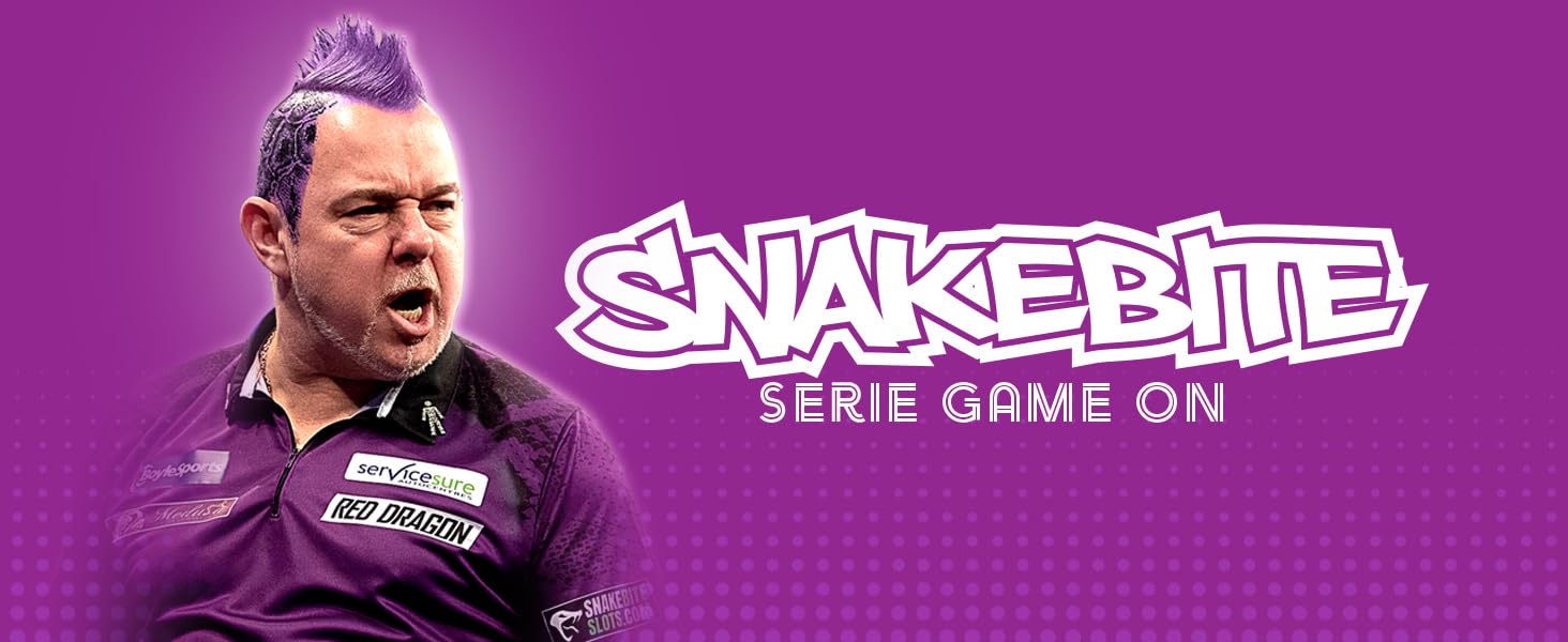 Дарти RED DRAGON Game On Professional Player Series Stahlspitze (Snakebite) - набір професійних сталевих дартсів з оперенням та дротиками