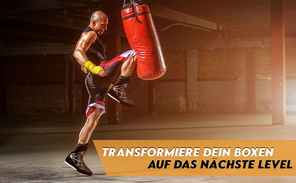 Боксерські кросівки Nordcore - легкі, для чоловіків та жінок, з високою фіксацією, чорні (45 EU)