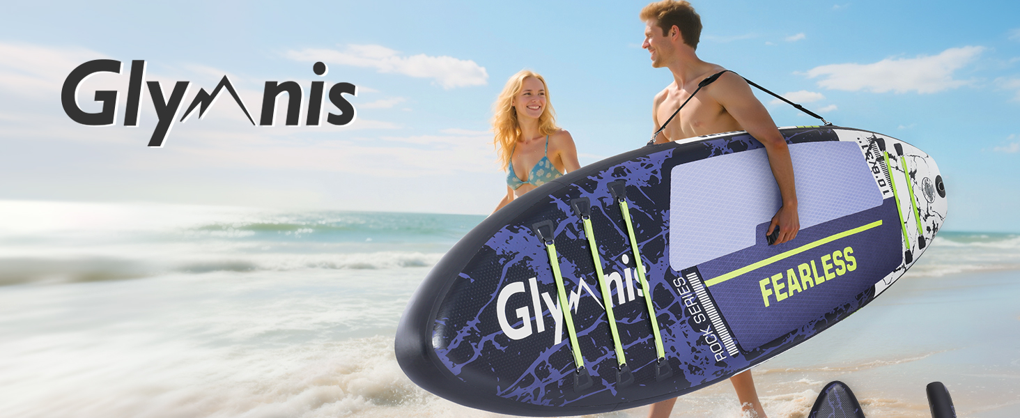 Надувний SUP Борд Glymnis 10'6' для Станд Ап Паддлінг (SUP) 320x81x15см з Алюмінієвим Веслом, Насосом та Аксесуарами