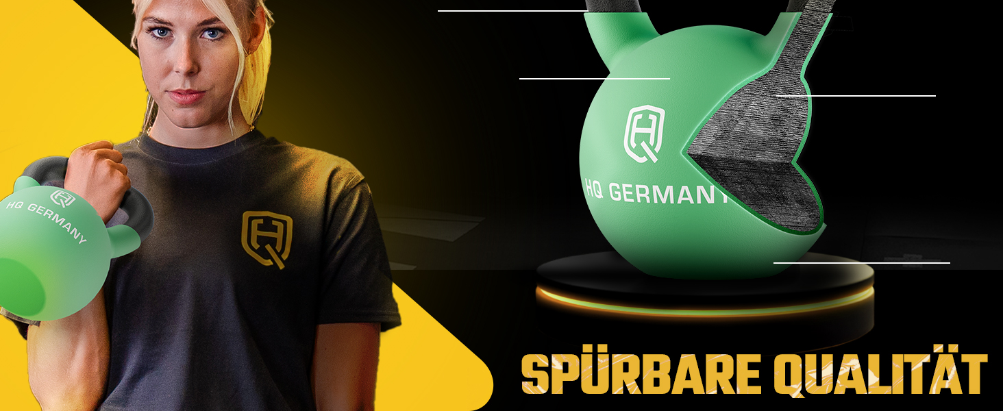 Гантель з неопрену HQ Germany® | Повний чавун | 2-32 кг | Стартові набори | Допуск по вазі ±2,0% (22 кг)