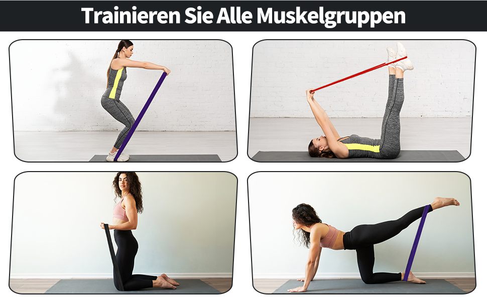 Гума для фітнесу, еластична стрічка для силових тренувань, йоги та пілатесу, 3 шт.