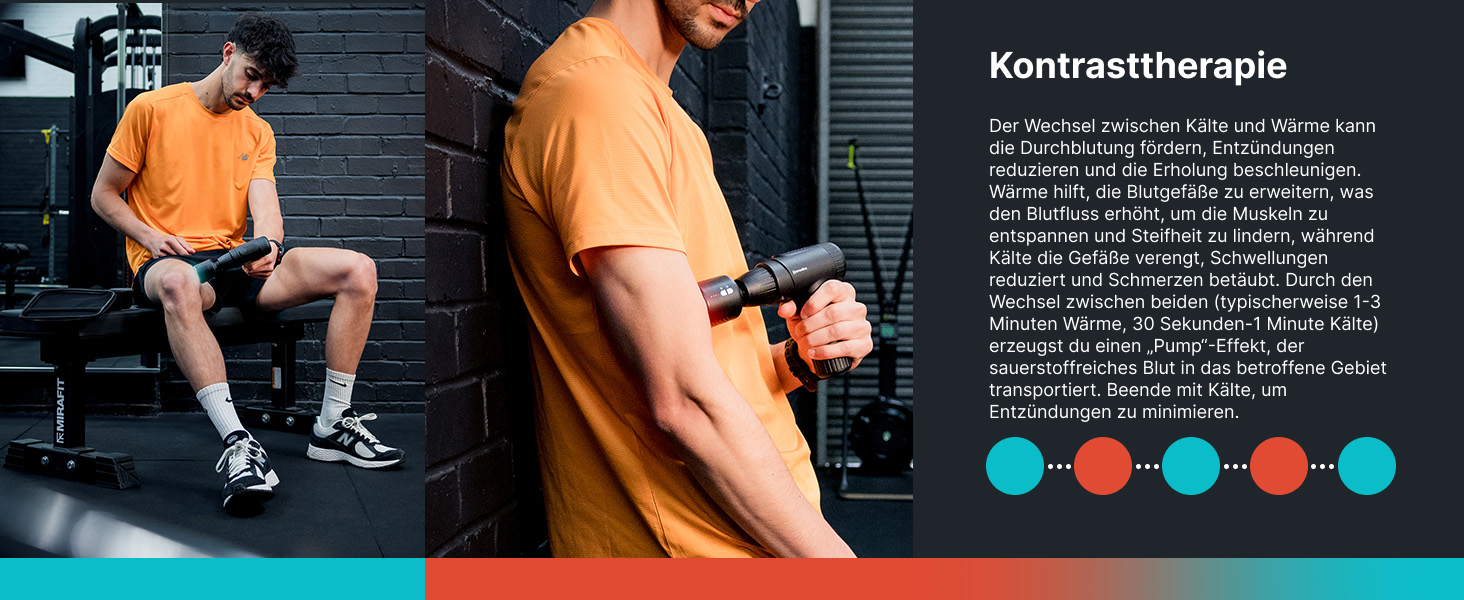 Масажер Homedics NOVO+ з підігрівом та охолодженням – електричний масажер з регулюванням температури, 4 насадки, 6 інтенсивностей, USB-зарядка, кейс