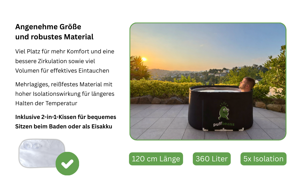 Преміум овальна крижана ванна 120 см — складна мобільна крижана бочка для дорослих з алюмінієвим каркасом та термоізоляцією для відновлення та релаксації, для дому та вулиці