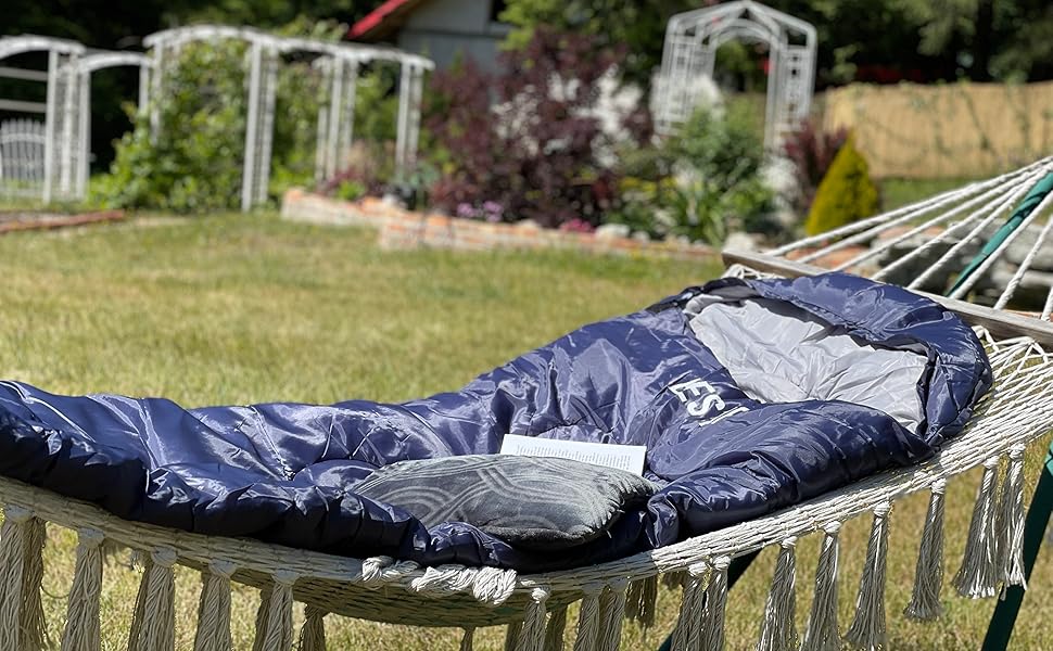 Сплячий мішок BESTIF для кемпінгу та відпочинку на природі: літній, водонепроникний, ультралегкий, компактний, 210x75 см, чорний